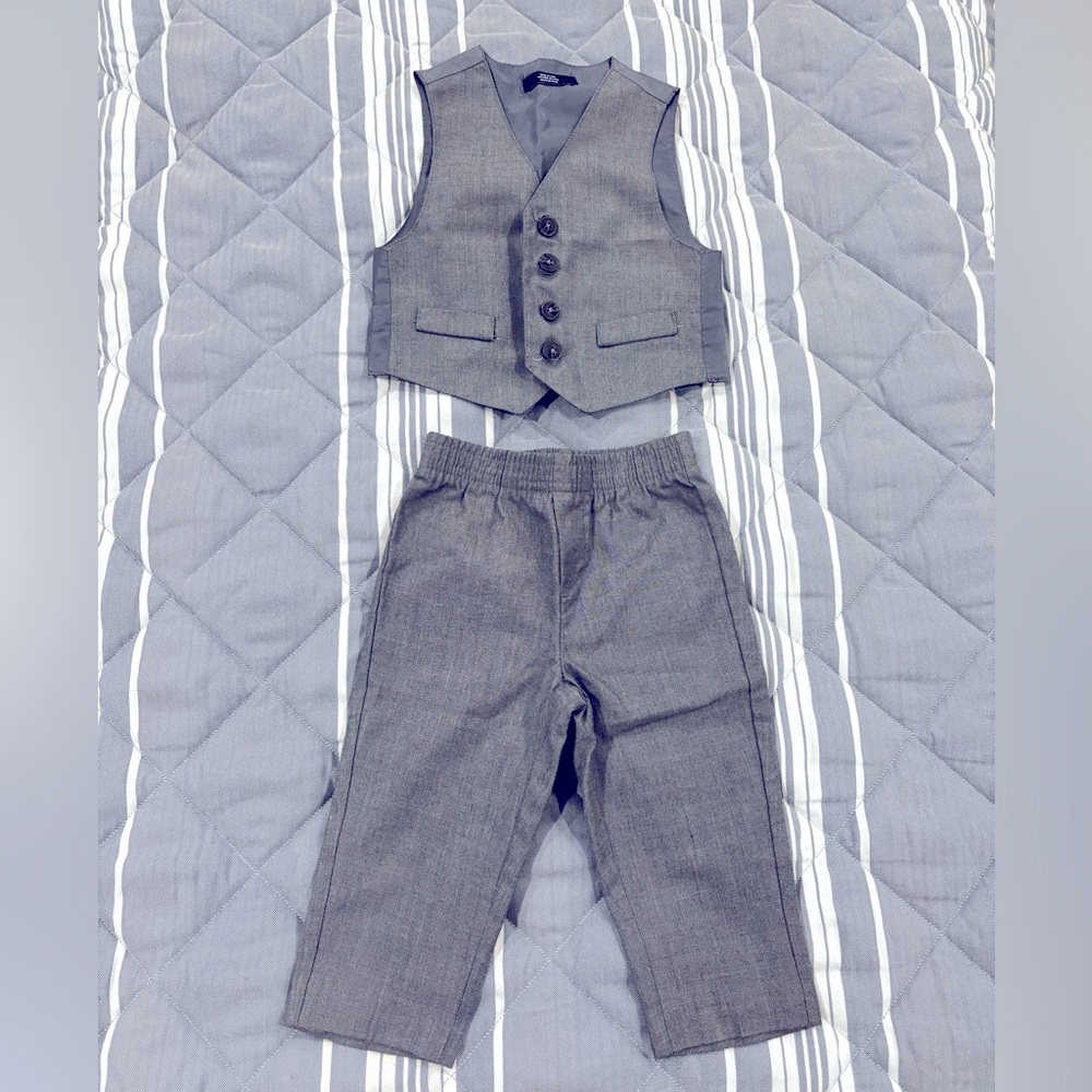 Children's Gray Vest and Pants Set